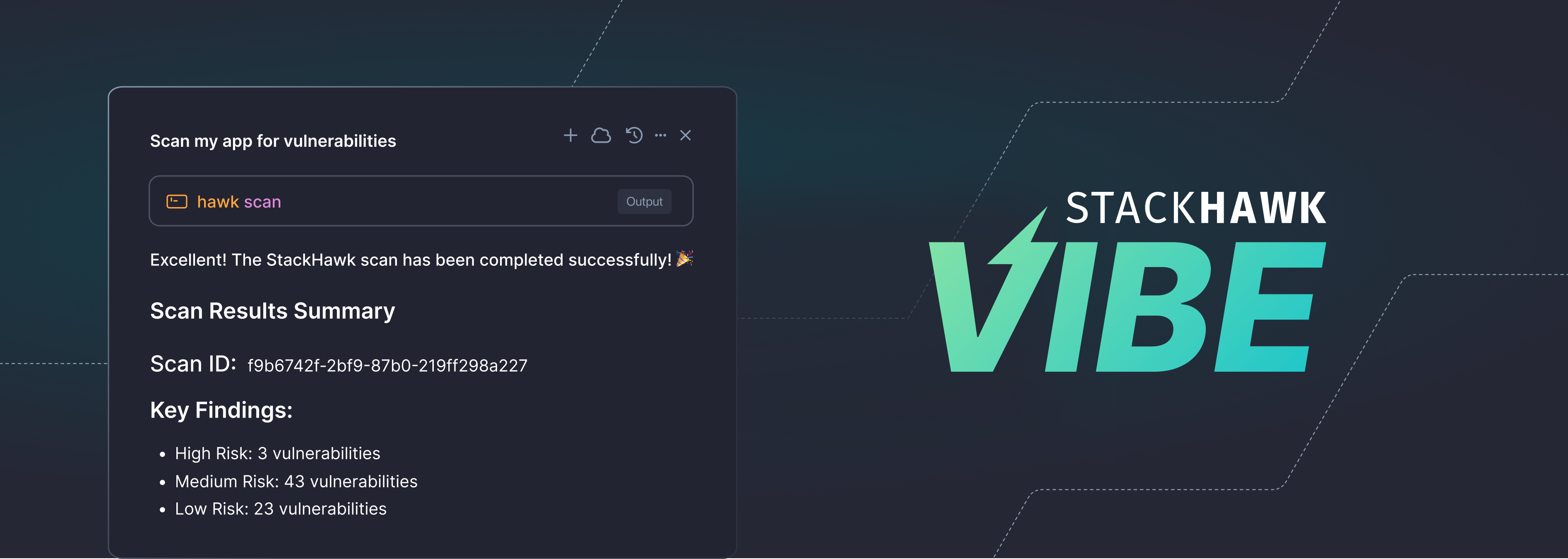 StackHawk Vibe interface